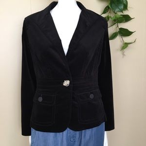 Talbots Black Velvet Jacket/Blazer